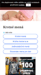 Mobile Screenshot of krstne-mena.eu